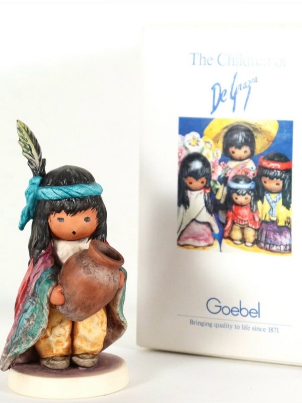 Goebel DeGrazia Bearing Gift #9514 Figurine 1990 W Germany w Original Box